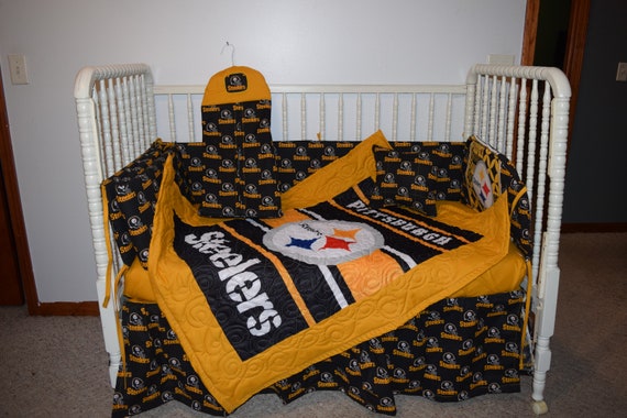 Nuevo juego de ropa de cama de cuna m/w Pittsburgh Steelers - Etsy México