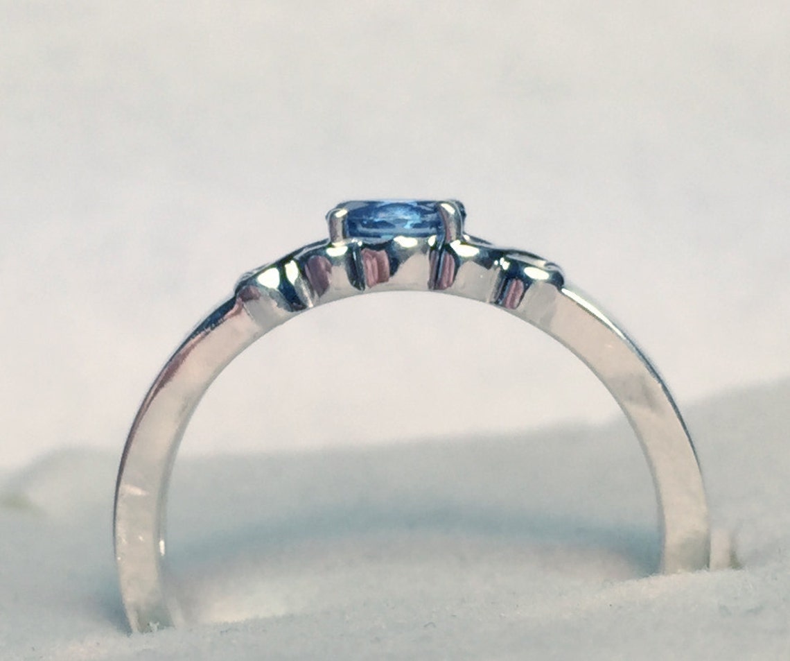 Sterling Silver Montana Yogo Sapphire Marquise Ring - Etsy
