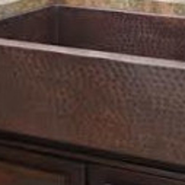 Copper Farmhouse Apron Kitchen Sink, Single Well, Gorgeous Patina!