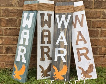 War Eagle Auburn Wooden Home Sign – Customizable Welcome Decor