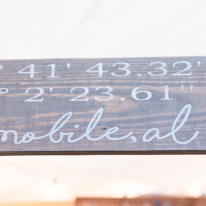 Coordinate Sign - GPS Sign - Address Signs - Location Sign - Rustic Home Sign - Coordinates Sign - GPS Sign - Farmhouse Style Sign