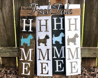 Westie sign - Terrier Home Sign - Toy Dog Sign - Rustic Dog Home Sign - Puppy Home Sign - Toy Dog Sign - West Highland White Terrier Sign