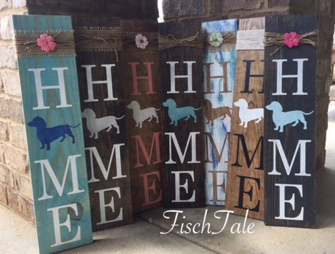 Wooden Dog Home Signs Dog sign Home sign with Etsy