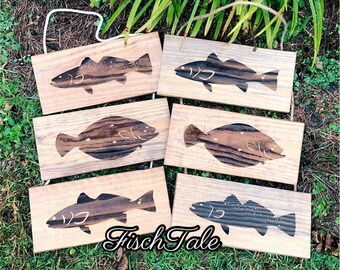 Engraved Wood Inshore Grand Slam Sign – Fisherman Gift