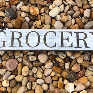 Grocery Sign Farmhouse Decor - Wood grocery sign