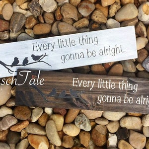 Three Little Birds - Every little thing gonna be alright -  Three little birds sign - Reggae Decor - Three Birds