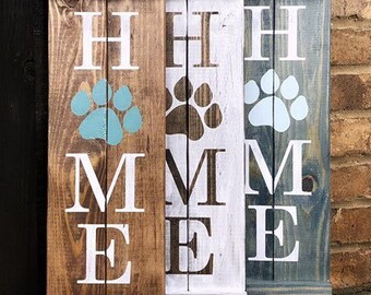 Shutter Style Home Sign - Any symbol - Nautical - Country - Dog - Rustic Wood Sign - Doxie - Paw print - pineapple
