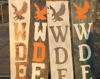Auburn Eagle Wooden Home Sign – WDE Welcome Decor