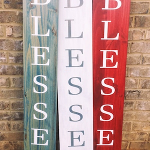 Large Blessed Sign - Porch Welcome - Wood Porch Sign - Blessed - Country Porch Sign - Hand Painted Welcome Wood Sign