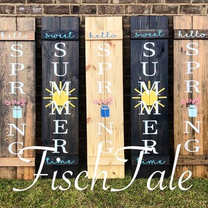 Spring and Summer Seasons Shutter, Rustic Decor, Rustic Sign, Porch ...