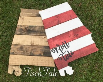 Any State Sign - Rustic State Sign - Wooden State Sign - Custom Order Sign - Country Decor - State Cutout Sign