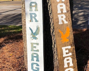 War Eagle Welcome Sign - Auburn Football, 3' Wooden Sign