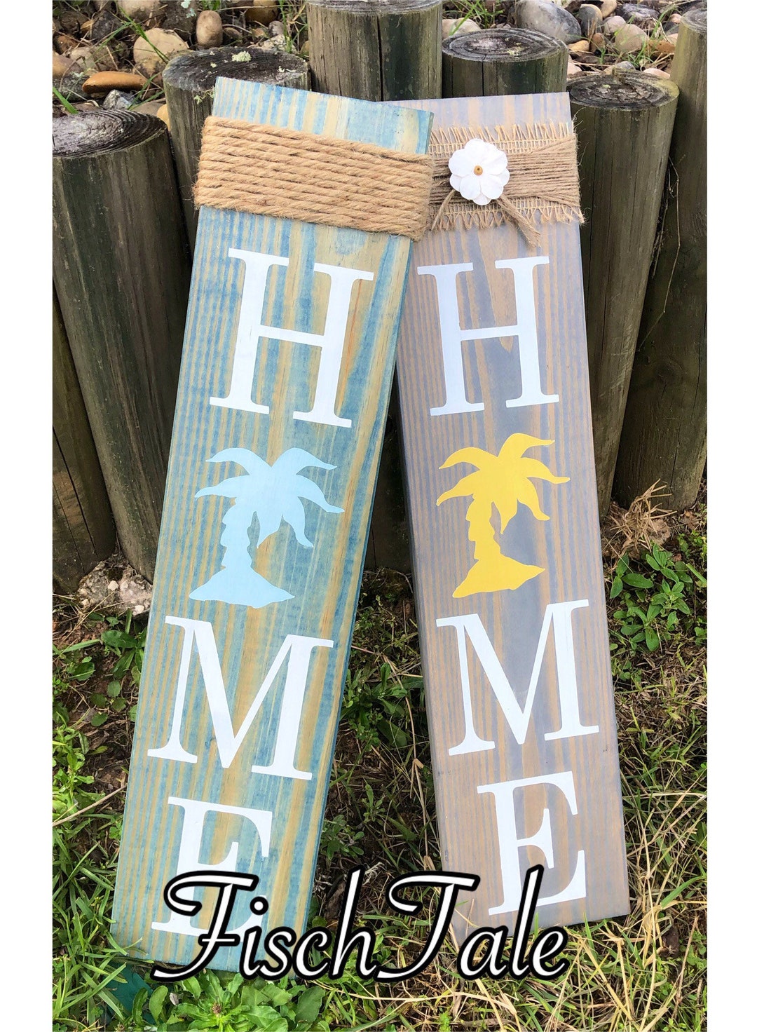 Island Custom Home Sign Palm Tree Beach House Sign Personalized Home