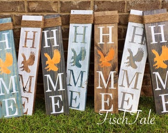 Eagle Wooden Home Sign - Auburn War Eagle Decor