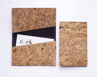Cork Vegan Leather Cardholder - Bark