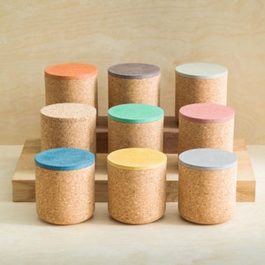 Emke Cork Vessel FOSSIL Cork Lid Desk Tidy Storage Pot image 6