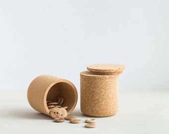 Emke Cork Vessel - Large Grain Lid - Desk Tidy - Storage Pot