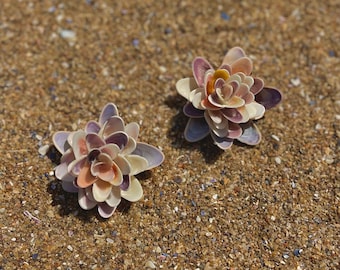 Seashell Flower Magnet, Beach Decor, Fridge Magnets, Florida Magnets