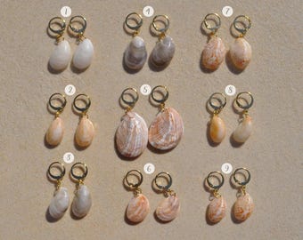 Atlantic Slipper Snail Huggie Hoop Earrings: Gold-Plated Sanibel Seashell Jewelry, Summer 2025 Collection