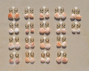 Atlantic Kitten Paw Seashell Earrings: Sterling Silver, Florida Beach Jewelry