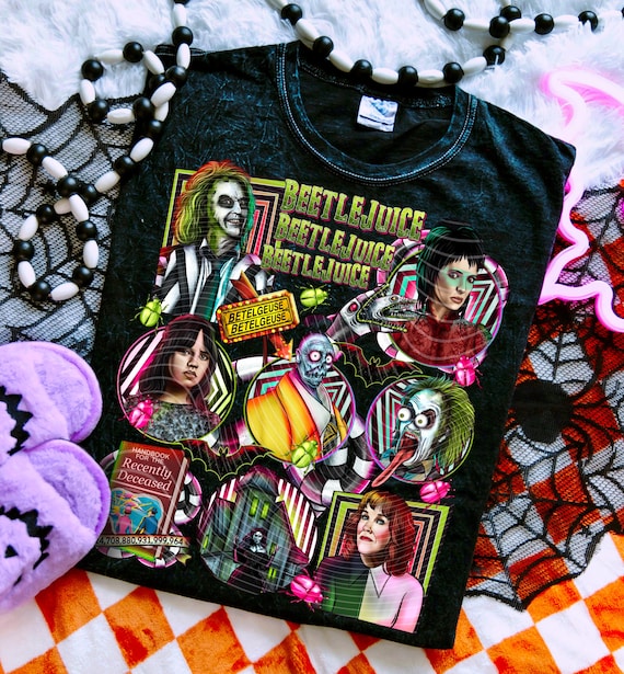 Beetlejuice Adult Unisex Black Beetle T-shirt Beetlejuice Adult Unisex Black Beetle T-shirt
