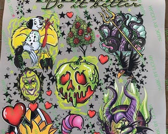 Villains  DTF Transfer, Ready to press, shirt Transfer, Heat Transfer, Direct to Film, Halloween