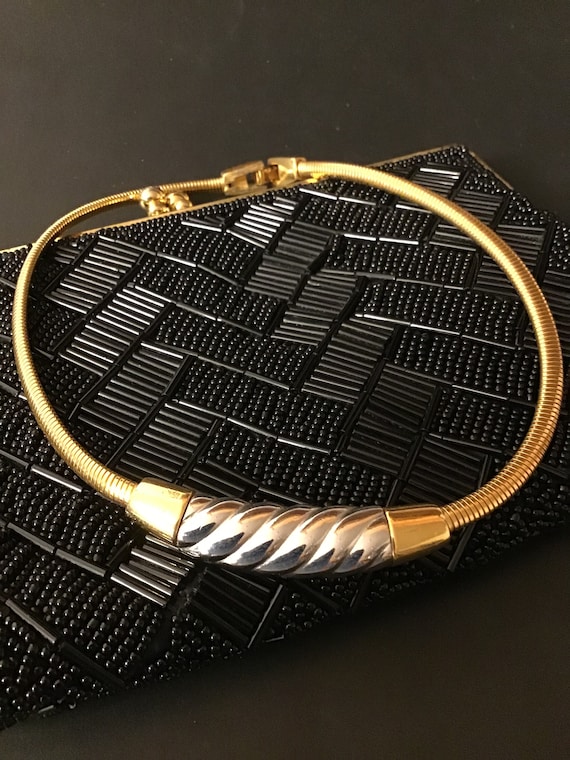 Vintage Givenchy Necklace Givenchy Gold Two Tone C