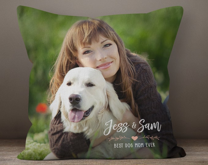 Dog Mom Gift, Pet Memorial Pillow, Pet Loss Gift, Best Dog Mom Ever