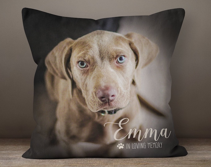 Pet Loss Pillow, Dog Remembrance, Pet Memorial Gift, Custom Pet Pillow