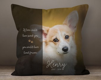 Custom Pet Pillow, Pet Memorial, Dog Mom Gift, Pet Loss Gift