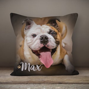 Dog Memorial Pillow, Pet Loss Gift, Dog Sympathy Gift, Pet Photo Pillow