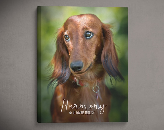 Dog Memorial Canvas with Photo, Pet Memorial Gift, Dog Loss Gift, Custom Pet Portrait, Dog Memorial, Cat Memorial, Dog Loss, Custom Canvas