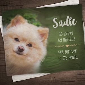 Custom Pet Photo Blanket - Personalized Blanket - Pet Loss Gift - Dog Memorial Gift - Mother&#39;s Day Gift - Custom Blanket