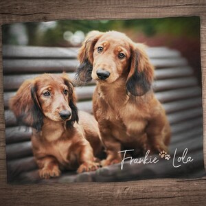 Custom Photo Blanket - Pet Loss Gift - Dog Remembrance - Pet Memorial Gift Idea - Mother&#39;s Day - Father&#39;s Day - New Pet Gift Idea