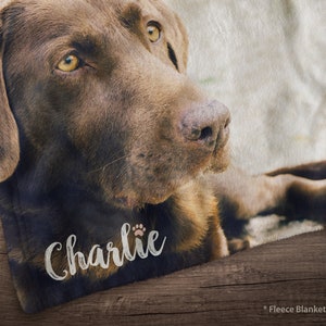 Custom Dog Blanket Pet Photo Blanket Custom Photo Blanket Mother's Day Gift Pet Loss Gift Idea Pet Remembrance Gift image 1