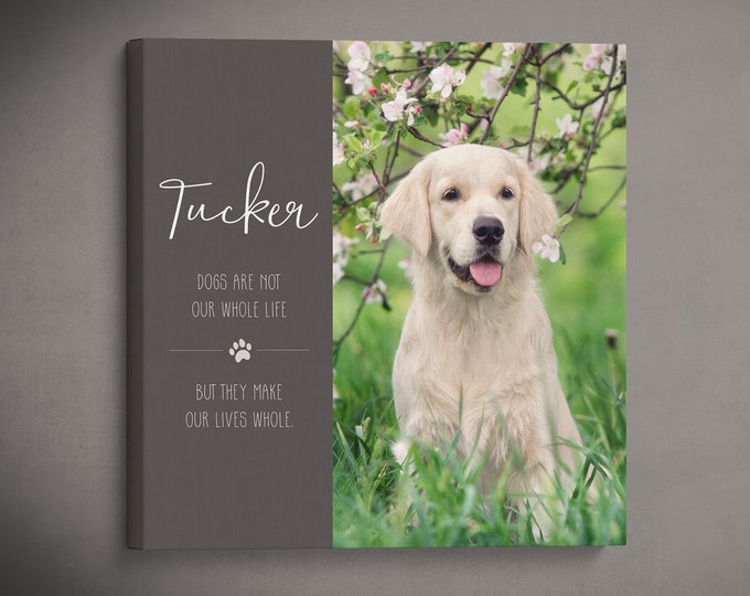 Loss of Dog Memorial Print, Pet Memorial Gift, Pet Loss Gift, Personalized Pet Photo