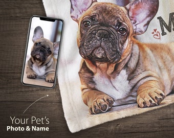 Custom Dog Blanket - Pet Photo Blanket - Custom Photo Blanket - Dog Memorial Gift - Personalized Blanket - Pet Loss Gift