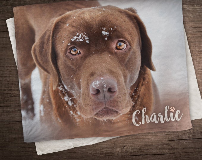 Pet Memorial Blanket, Custom Dog Blanket, Loss of Dog, Pet Loss Gift, Photo Pet Keepsake, Custom Photo Dog, In Memory of, Dog Lover Gift