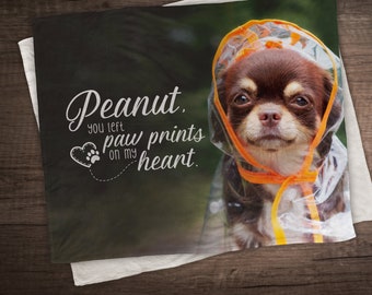 Dog Photo Blanket - Custom Pet Blanket - Pet Loss - Pet Memorial Gift - Personalized Dog Gift - Mother's Day Gift Idea - Cozy Custom Blanket