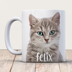 Custom Pet Mug - Cat Photo Mug - Cat Lover Coffee Mug - Pet Coffee Mug - Photo Mug - Cat Coffee Mug - Custom Cat Mug