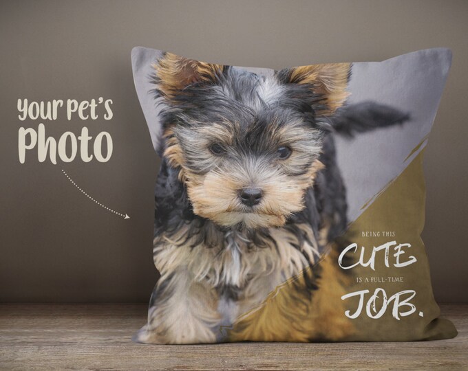 Dog Mom Gift Pillow, Pet Keepsake, Custom Pet Pillow, Photo Pillow