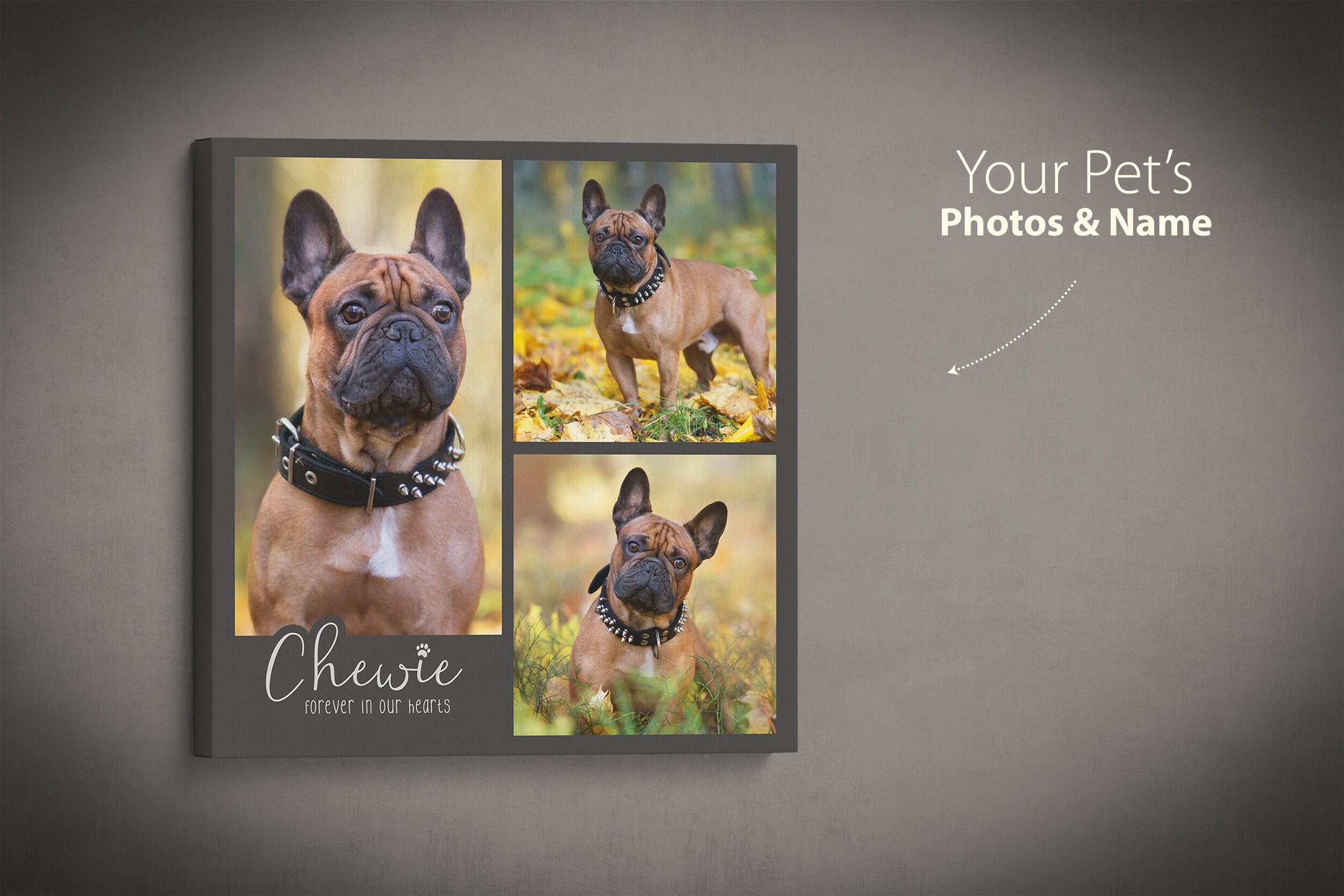 Custom Portrait Pet Memorial Dog Frame Pet Loss Gift Dog Christmas