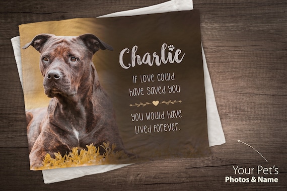 Dog Memory Blanket Pet Loss Gift Custom Pet Photo Blanket Dog Memorial Gift Pet Memorial Gift Pet Photo Gift Custom Pet Gift Dog Etsy