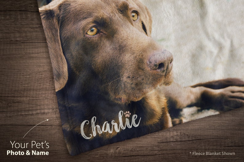 Custom Dog Blanket Pet Photo Blanket Custom Photo Blanket Mother's Day Gift Pet Loss Gift Idea Pet Remembrance Gift image 1