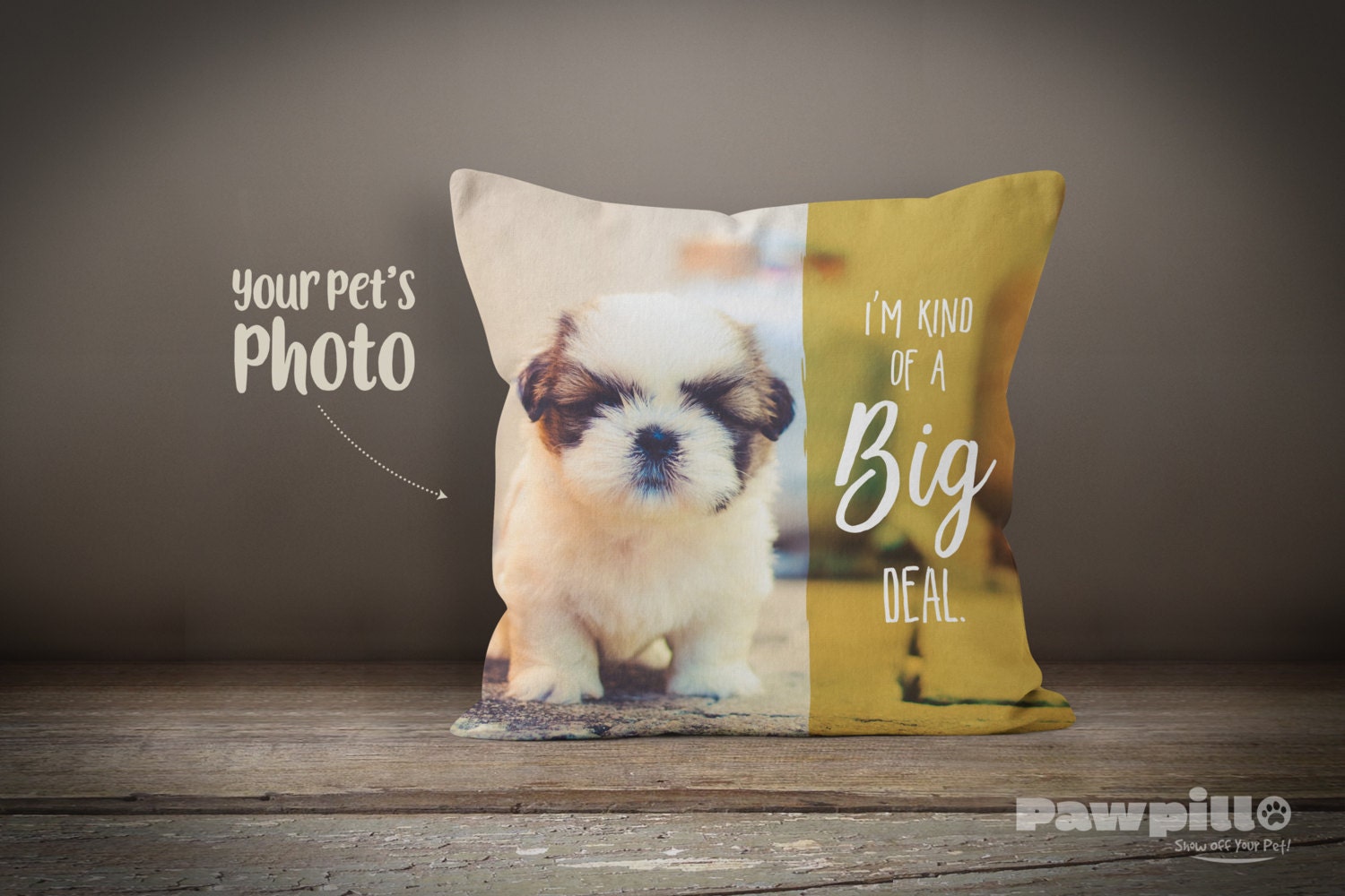Custom Pet Photo Pillow, Cute Dog Pillow, Custom Pet Memorial
