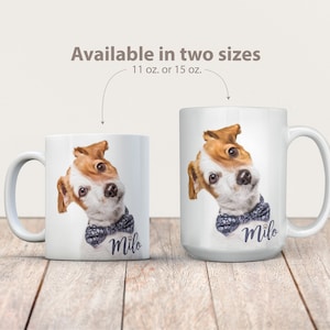 Custom Photo Mug Pet Photo Mug Dog Lover Coffee Mug Pet Coffee Mug Dog Coffee Mug Custom Cat Mug Personalized Mug 15 oz