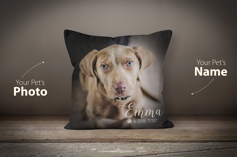 Pet Loss Pillow, Dog Remembrance, Pet Memorial Gift, Custom Pet Pillow image 1