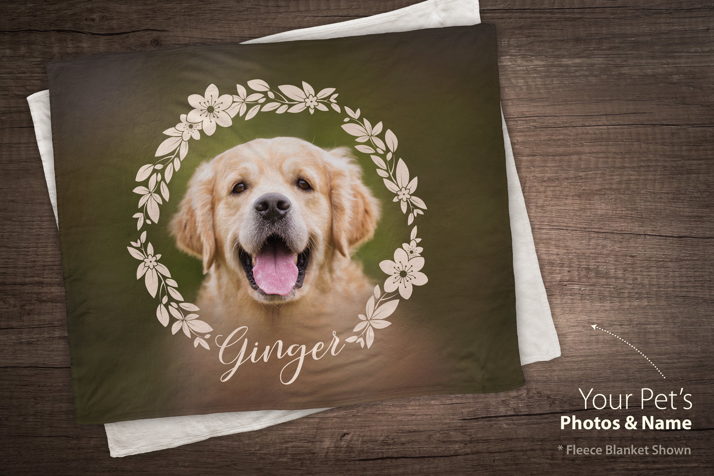 Personalized Dog Blanket, Pet Loss Gifts, Custom Photo Blanket, Dog