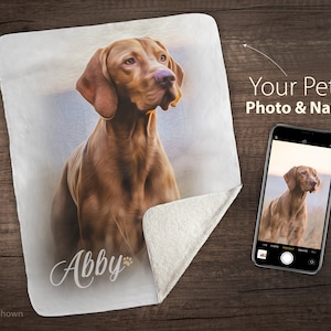 Custom Dog Blanket - Pet Photo Blanket - Pet Memorial Gift - Personalized Blanket - Pet Loss Gift