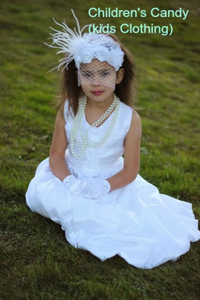 Christening Headband Royal Wedding White Headband Bridal Etsy
